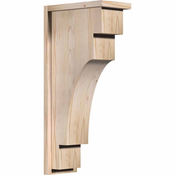Ekena Millwork Mediterranean Smooth Corbel w/Backplate, Douglas Fir, 7 1/2"W x 14"D x 30"H COR08X14X30MED01SDF - main